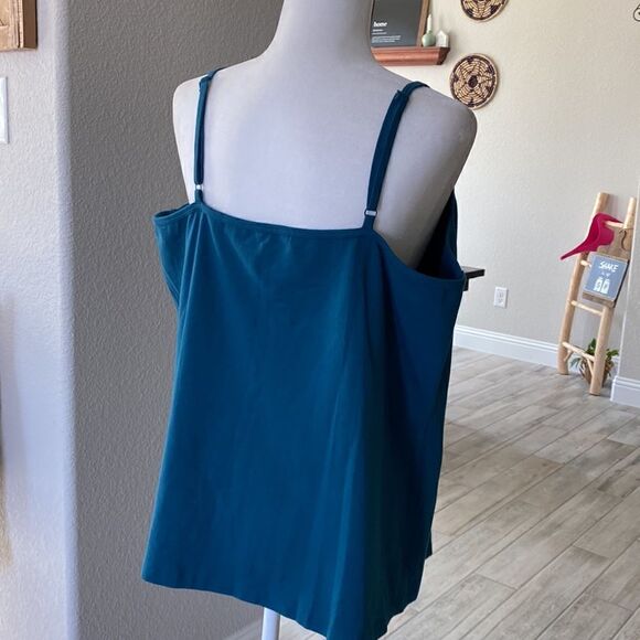 Lane Bryant Turquoise Blue Tank Top 18/20 Cotton Blend NWOT Adjustable Straps - Picture 12 of 14